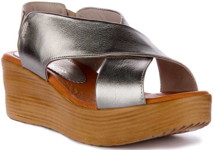 Flora Sandals In Pewter