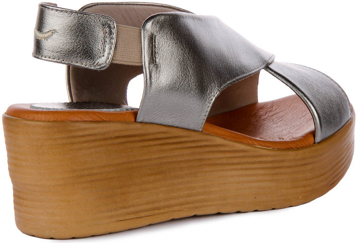 Flora Sandals In Pewter