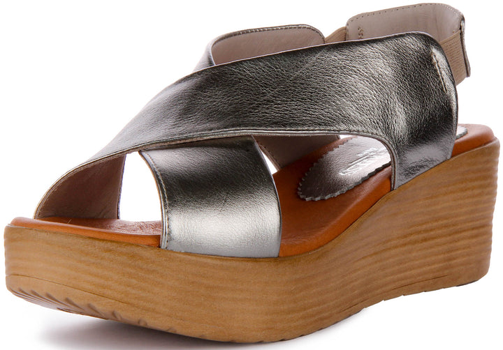 Flora Sandals In Pewter