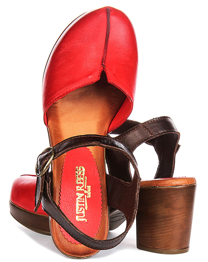 Sierra Wedge Sandal In Red