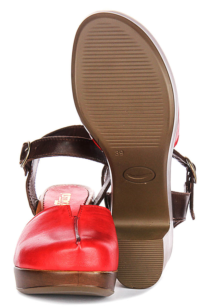 Sierra Wedge Sandal In Red