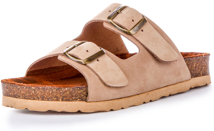 Jream Mule 2 Buckle Sandals In Stone