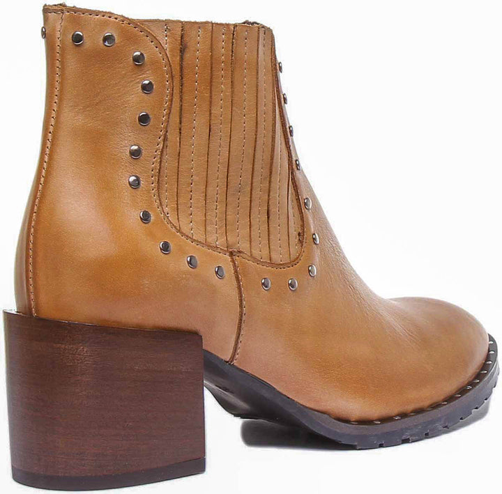 Hero Studded Chelsea Boot In Tan