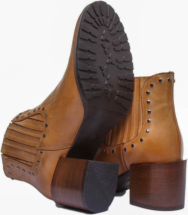 Hero Studded Chelsea Boot In Tan