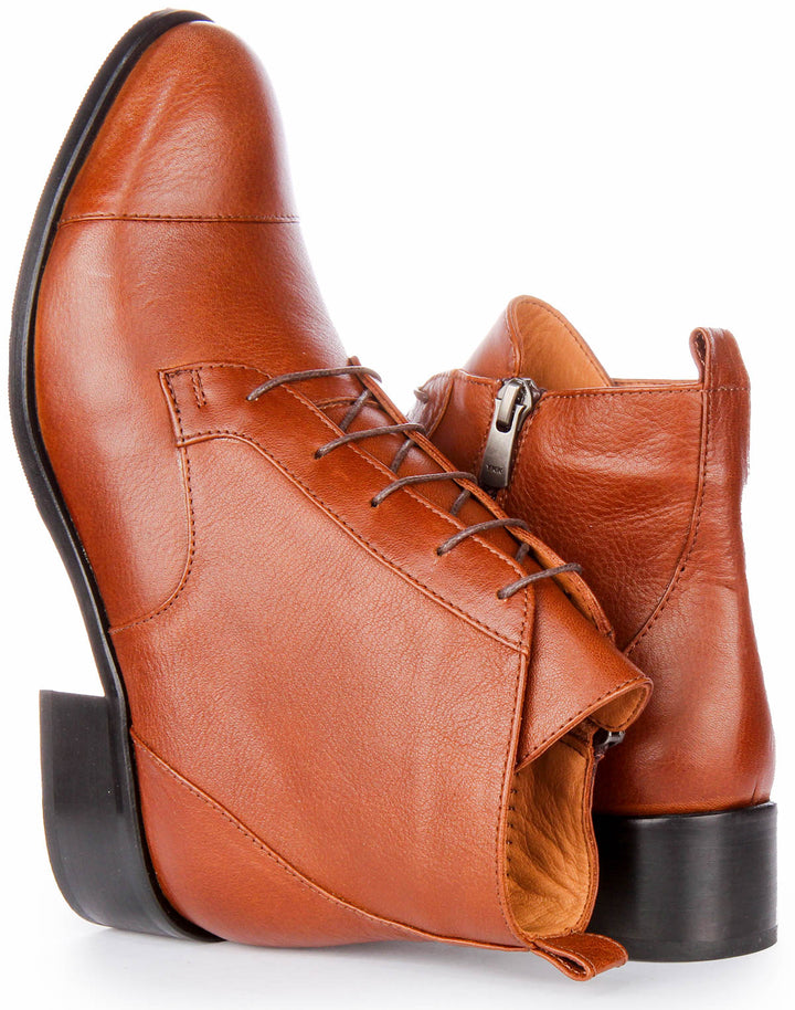 Alice Ankle Boots In Tan