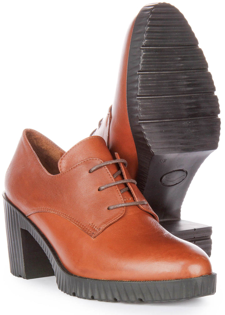 Eden Heel Shoes In Tan