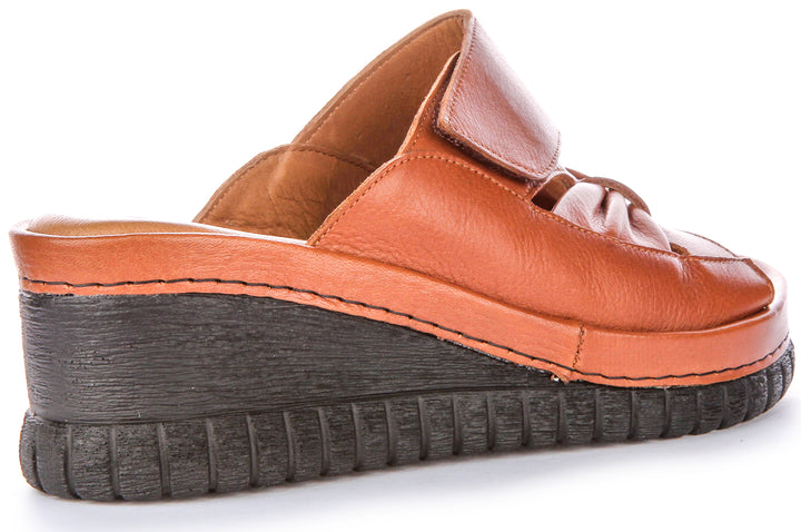 Sloane Soft Footbed Wedge Sandals In Tan