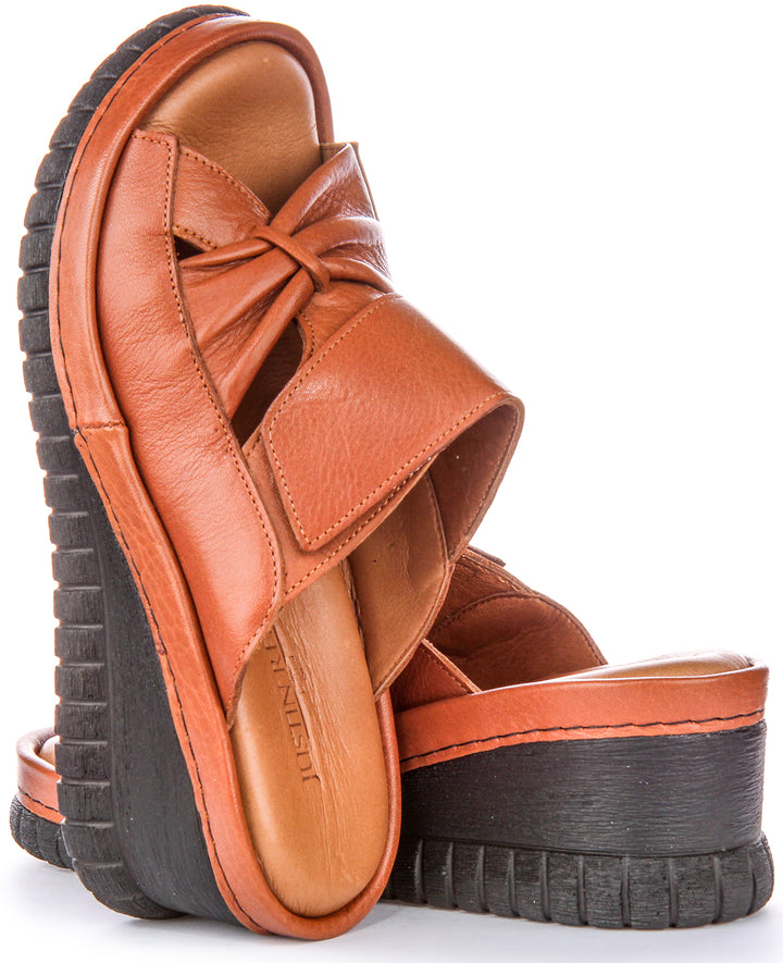 Sloane Soft Footbed Wedge Sandals In Tan