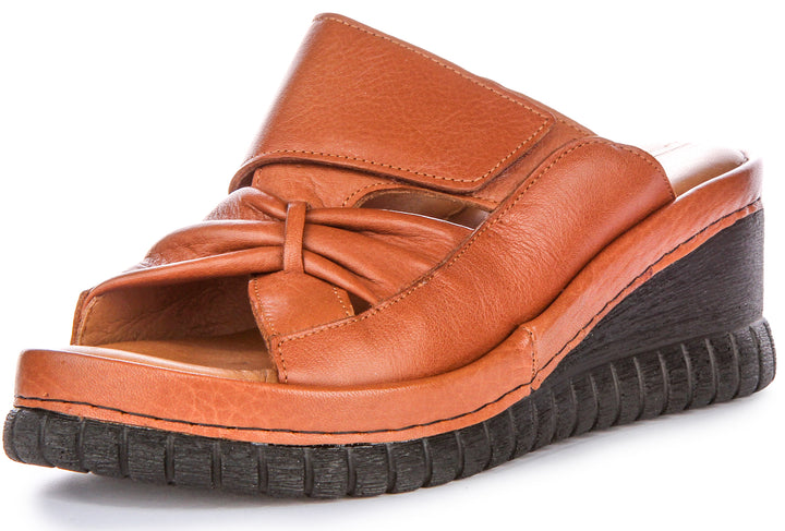 Sloane Soft Footbed Wedge Sandals In Tan