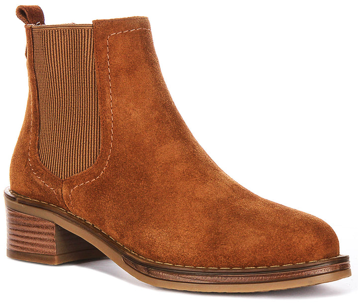 Evelyn Chelsea Boots In Tan