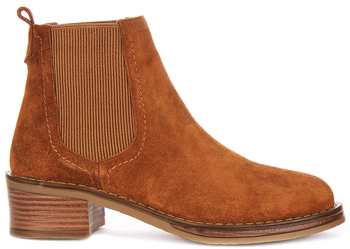 Evelyn Chelsea Boots In Tan