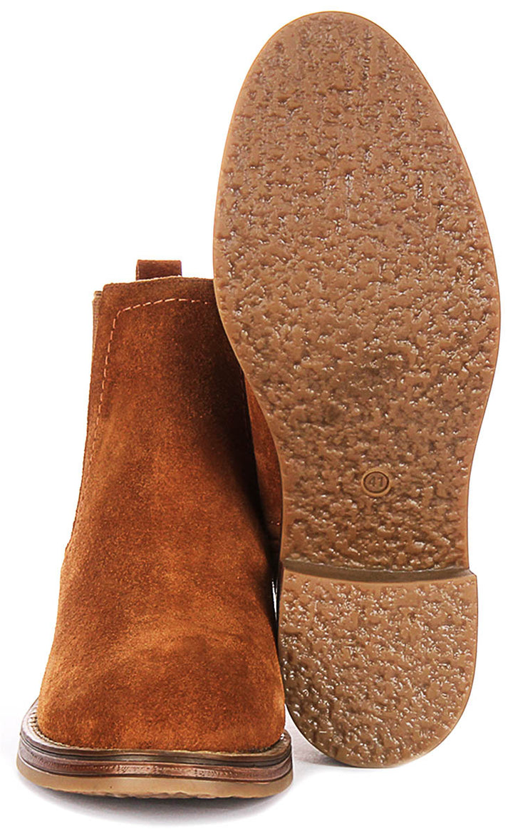Evelyn Chelsea Boots In Tan