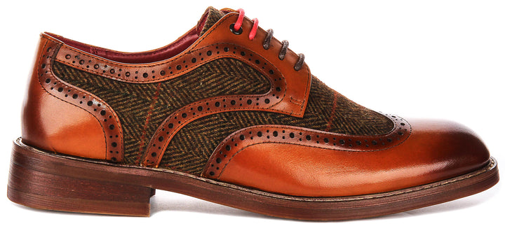 Arlo Brogue In Tan Leather