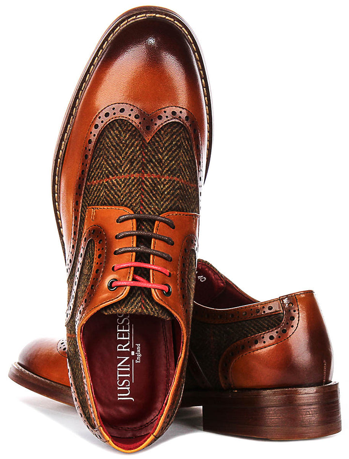 Arlo Brogue In Tan Leather