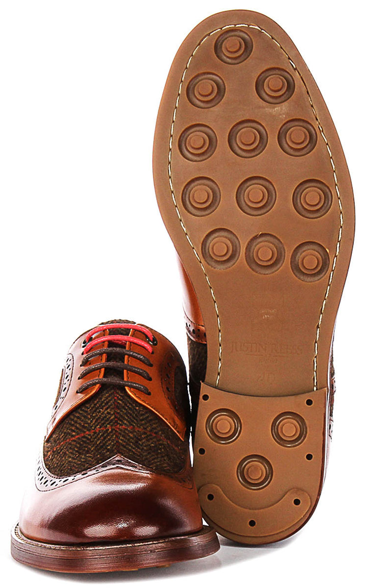Arlo Brogue In Tan Leather