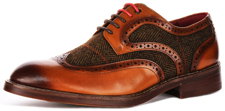 Arlo Brogue In Tan Leather