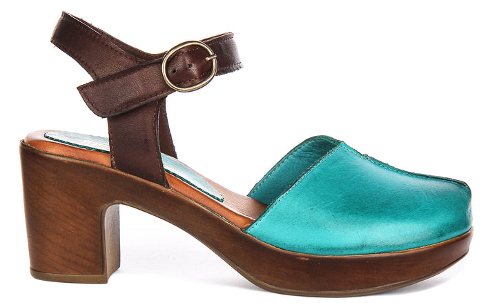Sierra Wedge Sandal In Teal