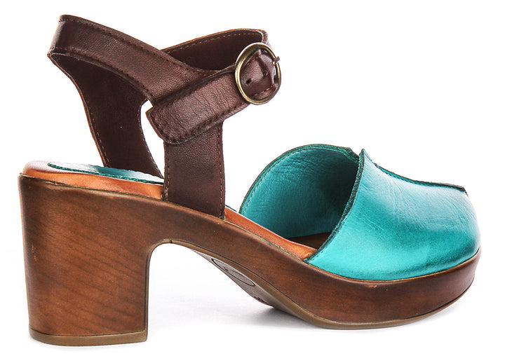 Sierra Wedge Sandal In Teal
