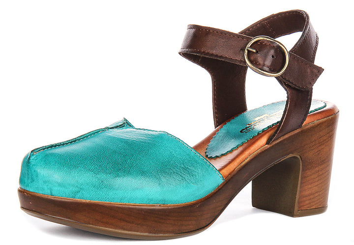 Sierra Wedge Sandal In Teal