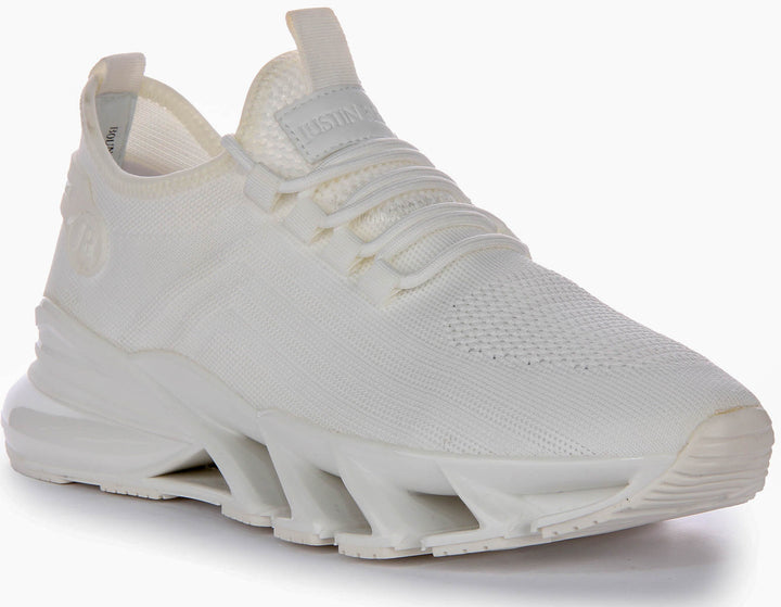 Bounce 5 Lace up Trainers In White