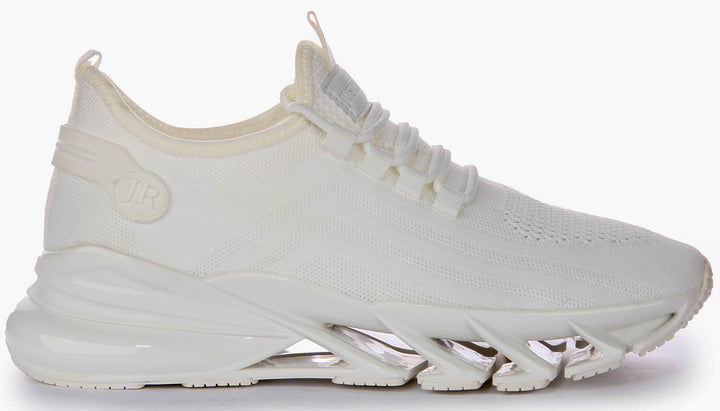 Bounce 5 Lace up Trainers In White