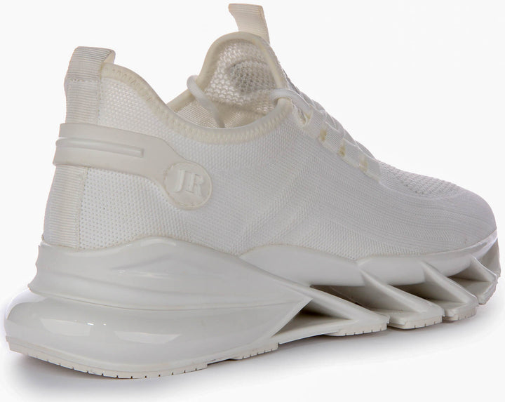 Bounce 5 Lace up Trainers In White