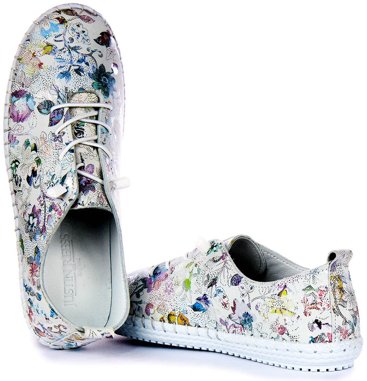 Lexi Floral Comfort Shoes In White