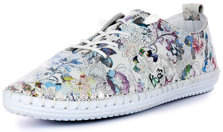 Lexi Floral Comfort Shoes In White