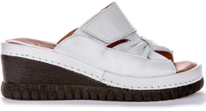 Sloane Soft Footbed Wedge Sandals In White