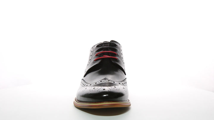 Dover Lace Up Leather Brogue Shoe In Black