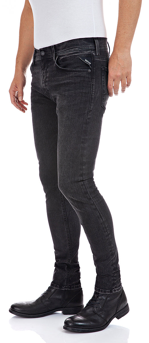 Replay Anbass Hyperflex Jeans In Black For Men – Justin Reess