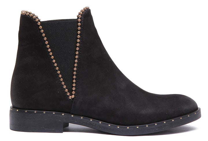 JUSTINREESS ENGLAND Womens Ankle Boots Mea Beaded Chelsea Boot In Black