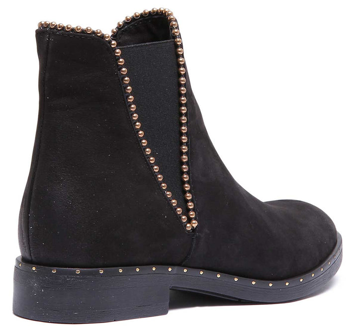 JUSTINREESS ENGLAND Womens Ankle Boots Mea Beaded Chelsea Boot In Black