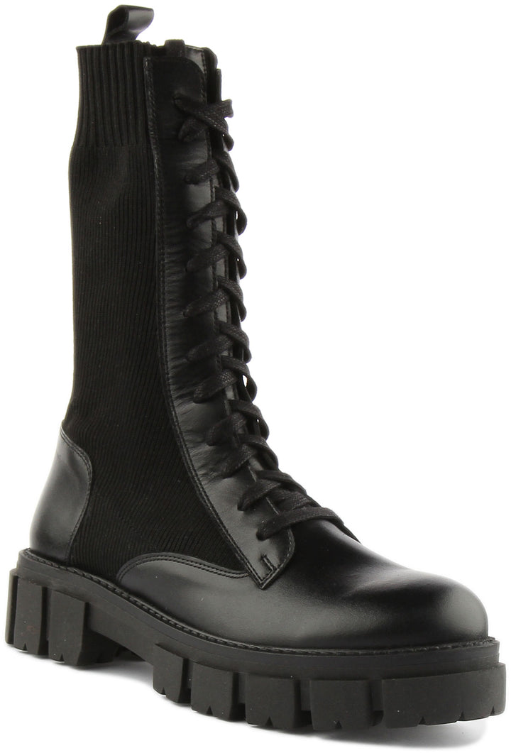 Justinreess England Ankle Boots Astera Lace up Ankle Boots In Black
