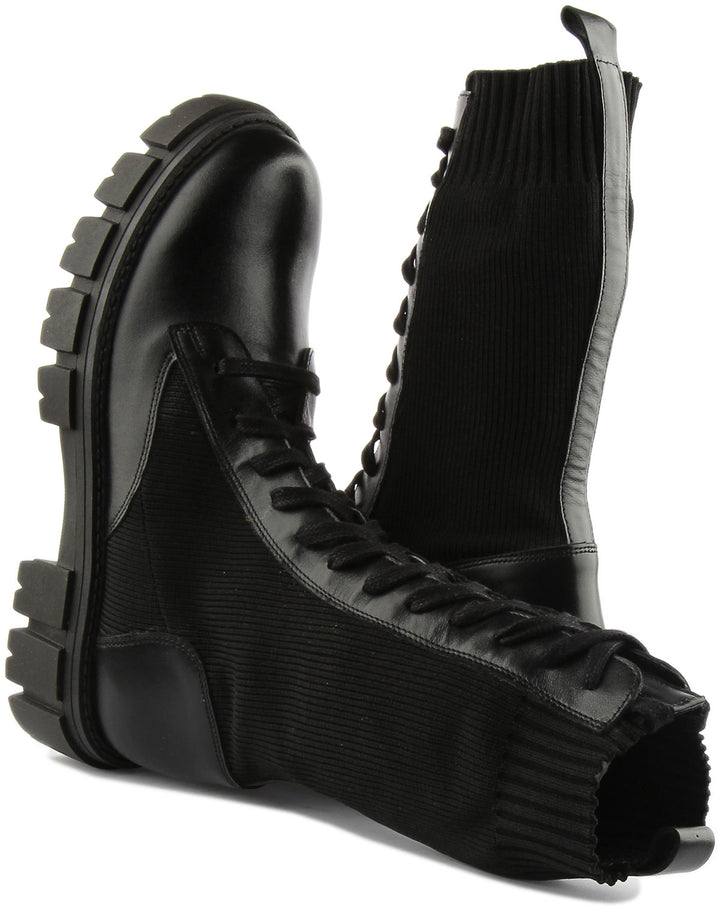 Justinreess England Ankle Boots Astera Lace up Ankle Boots In Black