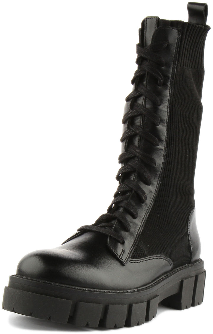 Justinreess England Ankle Boots Astera Lace up Ankle Boots In Black