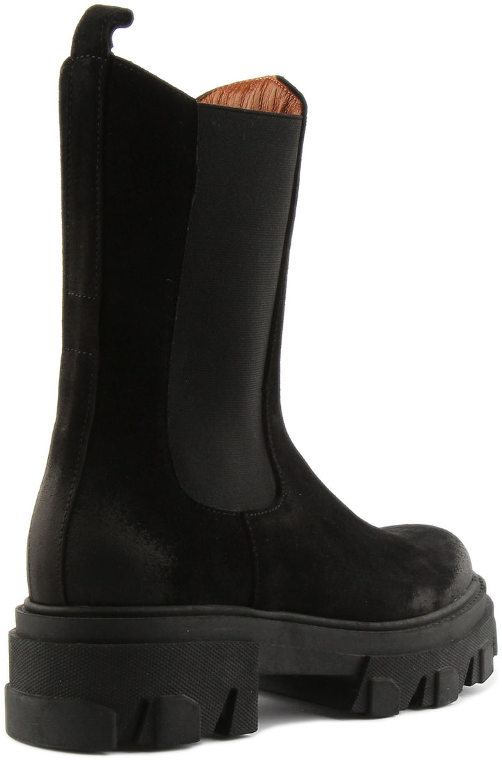 Justinreess England Shoes Macy Tall Chelsea Boot In Black