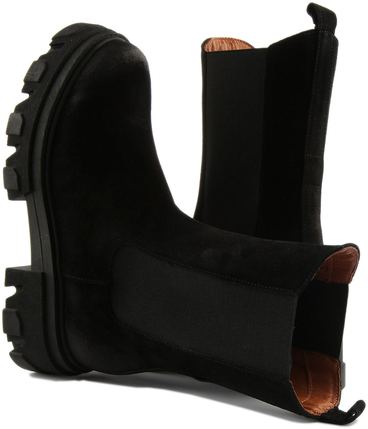 Justinreess England Shoes Macy Tall Chelsea Boot In Black