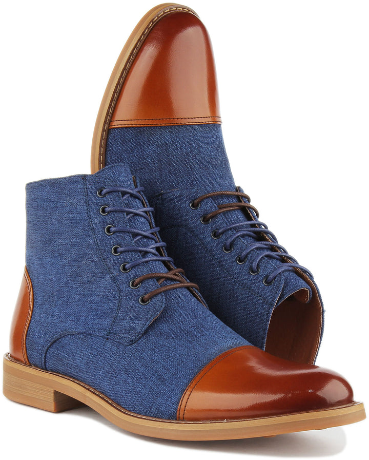 JUSTINREESS ENGLAND Ankle Boots Adam Ankle Boots In Brown Blue