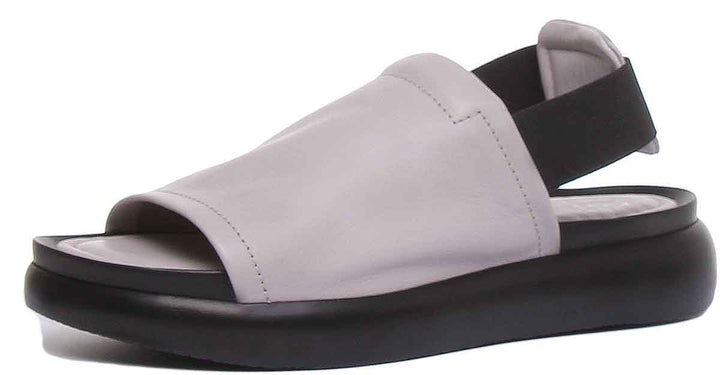 JUSTINREESS ENGLAND Womens Platform Jessica Slingback Sandal In Grey