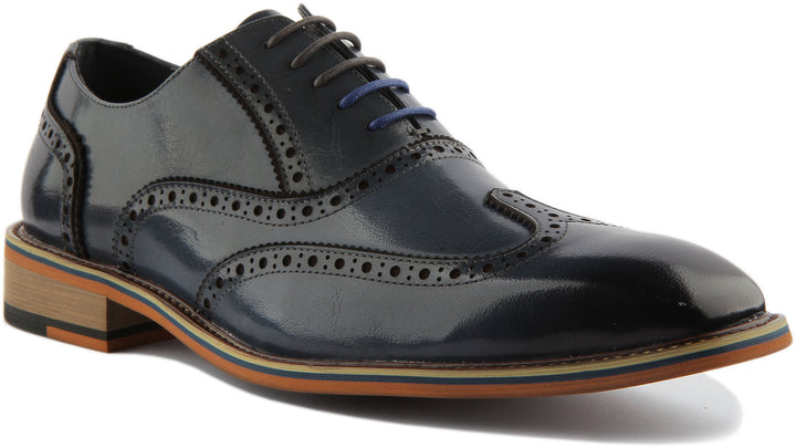 Justinreess England Shoes Corey Lace up Brogues In Grey