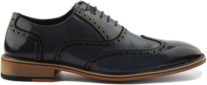 Justinreess England Shoes Corey Lace up Brogues In Grey
