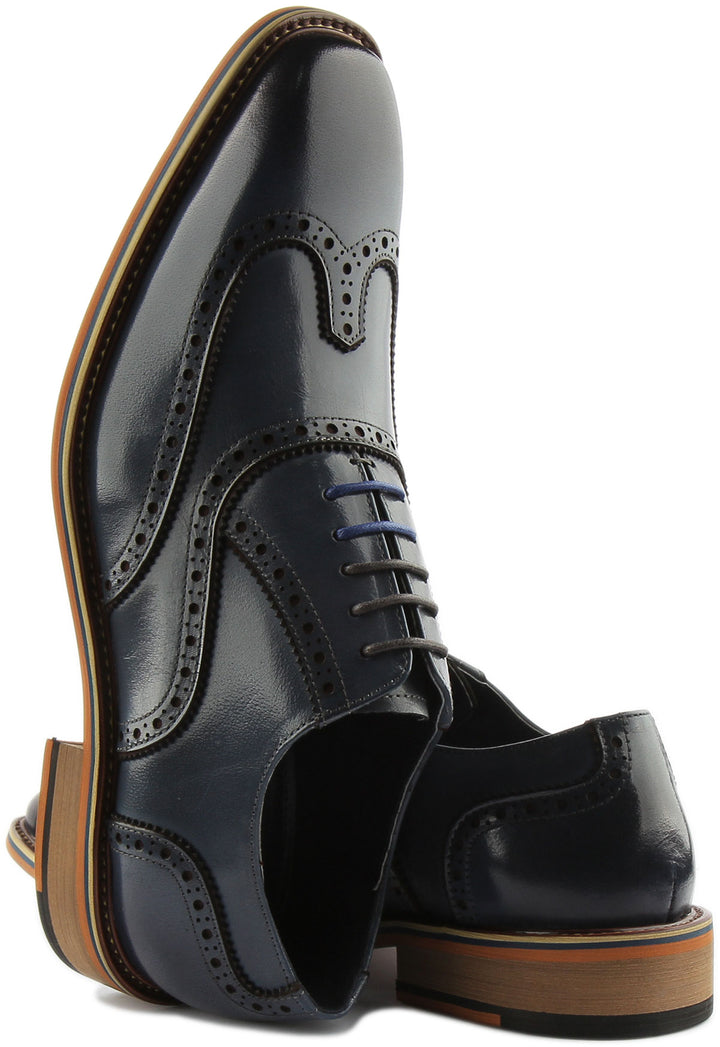 Justinreess England Shoes Corey Lace up Brogues In Grey
