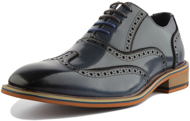 Justinreess England Shoes Corey Lace up Brogues In Grey