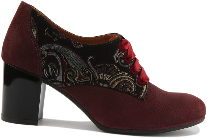 Justinreess England Shoes Avalon Lace up Shoes In Maroon