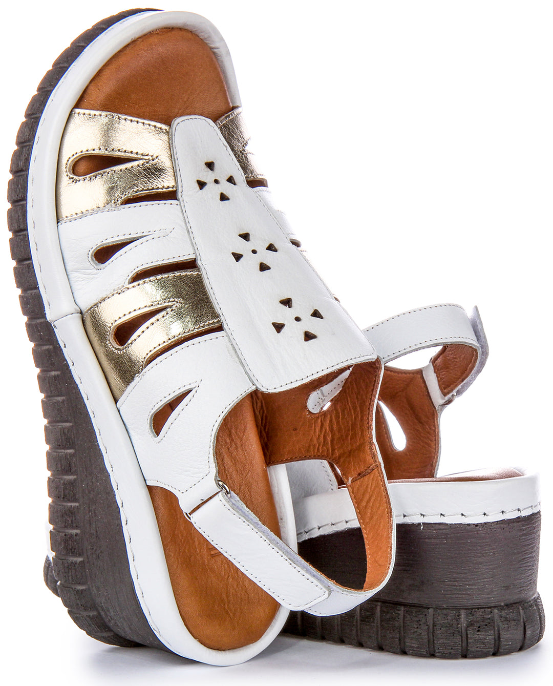 Zoey Soft Footbed Wedges Sandals In White