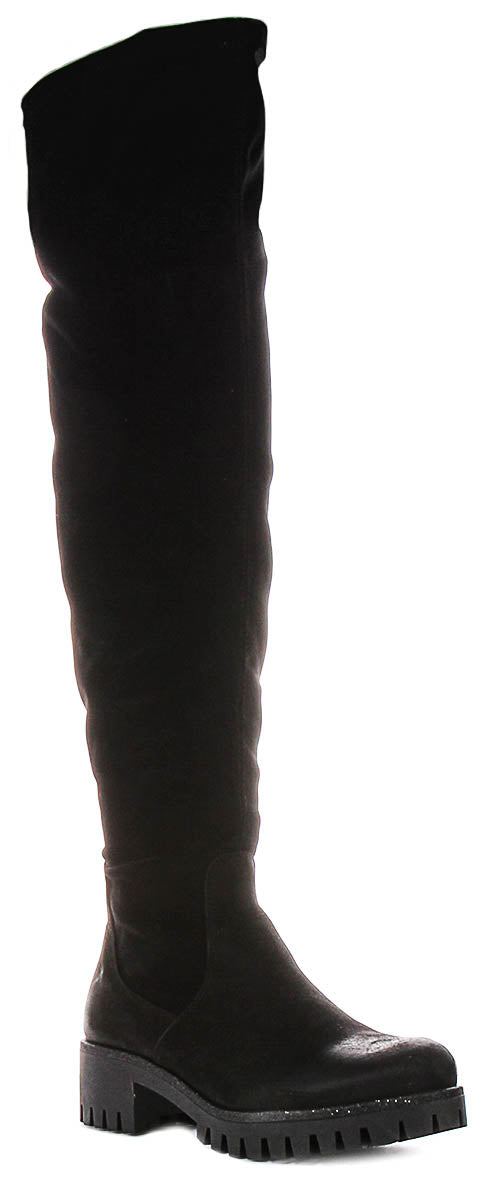 JUSTINREESS ENGLAND Bella In Black | Knee High Boot – Justin Reess