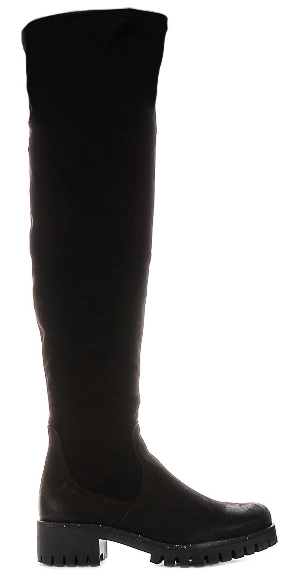 Bella Knee High Boot In Black