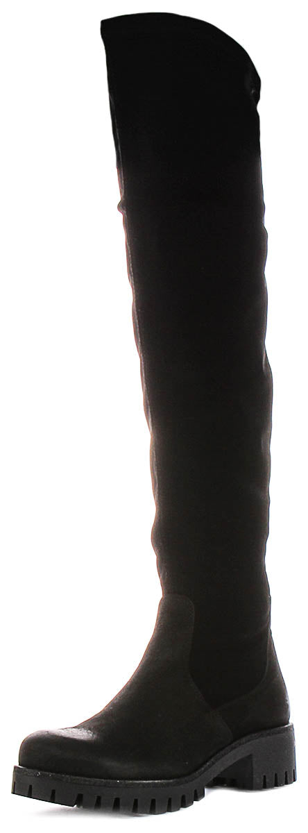 Bella Knee High Boot In Black