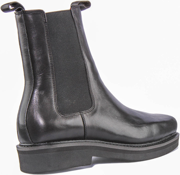 Damien Square Tie Chelsea Ankle Boots In Black